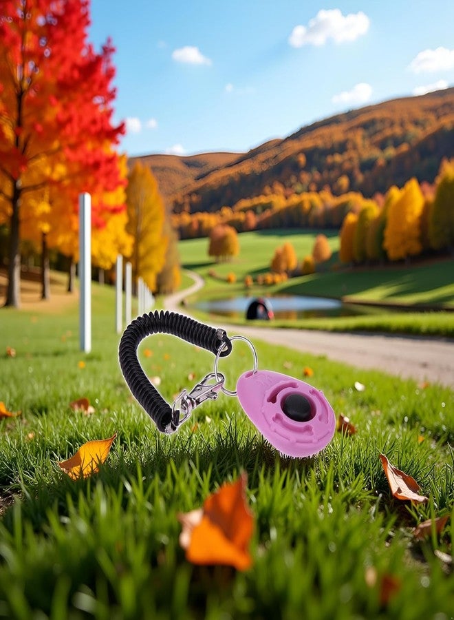 Mozff 2Pcs Pink Dog Clicker for Training Easy to Use with Button Dog Training Accessories Strong and Long-Lasting, Training and Behavior Aids - Image 5